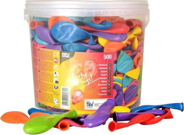 PAPSTAR Luftballons bunt, 500 St.