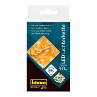 Idena 30er LED Lichterkette transparent 1,75 m, 1 St.
