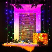 Idena NewTec 200er LED Lichtervorhang transparent 1,5 m, 1 St.