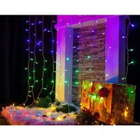 Idena NewTec 200er LED Lichtervorhang transparent 1,5 m, 1 St.