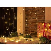 Idena NewTec 200er LED Lichtervorhang transparent 1,5 m, 1 St.