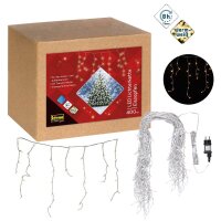 Idena 400er Eiszapfen LED Lichterkette transparent 10,3...