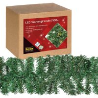 Idena Tannengirlande 100er LED Lichterkette grün 5,0...