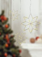 Idena Metallsterne Kristall LED Dekoleuchten weiß,...