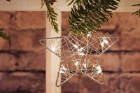 Idena Metallsterne LED Dekoleuchten weiß, 3 St.