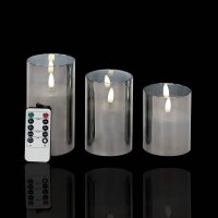 Idena LED-Kerzen grau, 1 St.