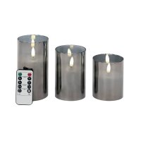Idena LED-Kerzen grau, 1 St.