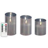 Idena LED-Kerzen grau, 1 St.