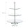 relaxdays Etagere transparent/silber Höhe: 40,0 cm, 1 St.