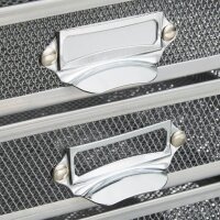 relaxdays Schubladenbox  silber 10024817_55, DIN A4 mit 10 Schubladen, 1 St.