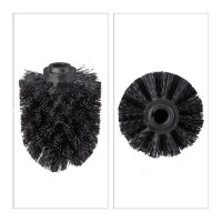 relaxdays Ersatzbürstenköpfe schwarz Kunststoff Innengewinde: 12,0 mm, 5 St.