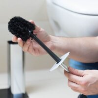 relaxdays Ersatzbürstenköpfe schwarz Kunststoff Innengewinde: 12,0 mm, 5 St.