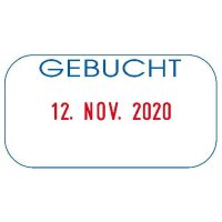 COLOP Datumstempel mit Text "Gebucht" Green Line Printer 260/L selbstfärbend bla  ( 127789 )