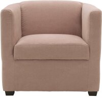 DOMO Collection Sessel BOB rosa schwarz Stoff 72,0 cm...