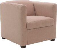 DOMO Collection Sessel BOB rosa schwarz Stoff 72,0 cm...