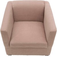 DOMO Collection Sessel BOB rosa schwarz Stoff 72,0 cm 75,0 cm, 1 St.