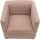 DOMO Collection Sessel BOB rosa schwarz Stoff 72,0 cm 75,0 cm, 1 St.