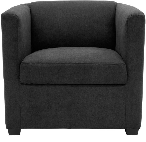 DOMO Collection Sessel BOB dunkelgrau schwarz Stoff 72,0 cm 75,0 cm, 1 St.