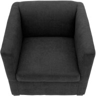 DOMO Collection Sessel BOB dunkelgrau schwarz Stoff 72,0 cm 75,0 cm, 1 St.
