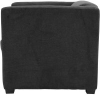 DOMO Collection Sessel BOB dunkelgrau schwarz Stoff 72,0 cm 75,0 cm, 1 St.