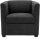 DOMO Collection Sessel BOB dunkelgrau schwarz Stoff 72,0 cm 75,0 cm, 1 St.