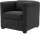 DOMO Collection Sessel BOB dunkelgrau schwarz Stoff 72,0 cm 75,0 cm, 1 St.