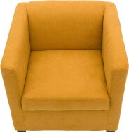 DOMO Collection Sessel BOB dunkelgelb schwarz Stoff 72,0 cm 75,0 cm, 1 St.