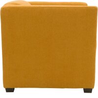 DOMO Collection Sessel BOB dunkelgelb schwarz Stoff 72,0 cm 75,0 cm, 1 St.