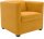 DOMO Collection Sessel BOB dunkelgelb schwarz Stoff 72,0 cm 75,0 cm, 1 St.