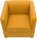 DOMO Collection Sessel BOB dunkelgelb schwarz Stoff 72,0 cm 75,0 cm, 1 St.