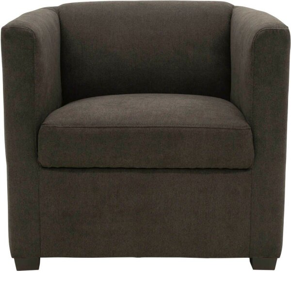 DOMO Collection Sessel BOB braun schwarz Stoff 72,0 cm 75,0 cm, 1 St.