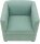 DOMO Collection Sessel BOB mintgrün schwarz Stoff 72,0 cm 75,0 cm, 1 St.