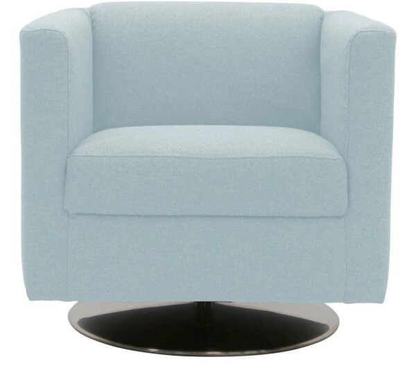 DOMO Collection Sessel BOB hellblau silber Stoff 72,0 cm 75,0 cm, 1 St.