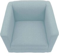 DOMO Collection Sessel BOB hellblau silber Stoff 72,0 cm 75,0 cm, 1 St.