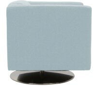 DOMO Collection Sessel BOB hellblau silber Stoff 72,0 cm 75,0 cm, 1 St.