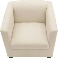 DOMO Collection Sessel BOB beige schwarz Stoff 72,0 cm 75,0 cm, 1 St.