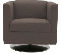 DOMO Collection Sessel BOB braun silber Stoff 72,0 cm...