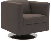DOMO Collection Sessel BOB braun silber Stoff 72,0 cm...