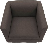 DOMO Collection Sessel BOB braun silber Stoff 72,0 cm 75,0 cm, 1 St.