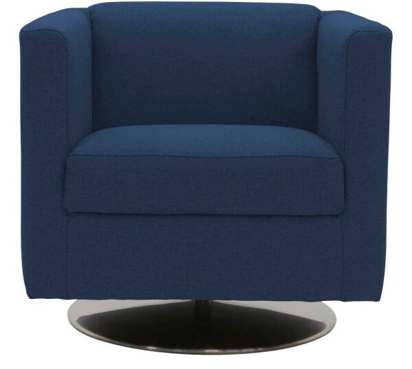 DOMO Collection Sessel BOB blau silber Stoff 72,0 cm 75,0 cm, 1 St.