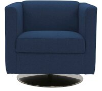 DOMO Collection Sessel BOB blau silber Stoff 72,0 cm 75,0...