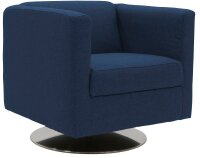 DOMO Collection Sessel BOB blau silber Stoff 72,0 cm 75,0...