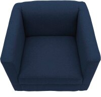 DOMO Collection Sessel BOB blau silber Stoff 72,0 cm 75,0 cm, 1 St.
