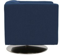 DOMO Collection Sessel BOB blau silber Stoff 72,0 cm 75,0 cm, 1 St.
