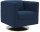 DOMO Collection Sessel BOB blau silber Stoff 72,0 cm 75,0 cm, 1 St.