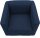 DOMO Collection Sessel BOB blau silber Stoff 72,0 cm 75,0 cm, 1 St.