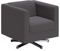 DOMO Collection Sessel BOB grau silber Stoff 72,0 cm 75,0...