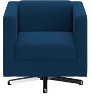 DOMO Collection Sessel BOB blau silber Stoff 72,0 cm 75,0...