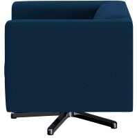 DOMO Collection Sessel BOB blau silber Stoff 72,0 cm 75,0...