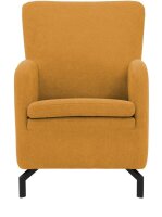 DOMO Collection Sessel Dallas dunkelgelb schwarz Stoff...